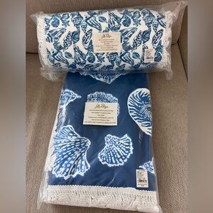 Lilly Pulitzer Beach Gift with Purchase- Pillow & Beach Blanket (sold as set)